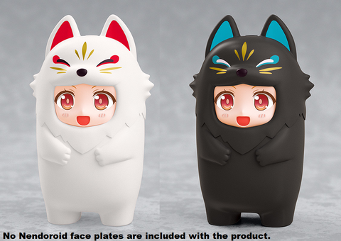 [ONHAND] Nendoroid More Kigurumi Face Parts Case (White Kitsune/Black Kitsune)