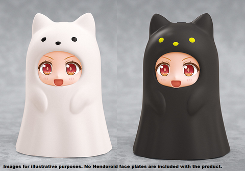 [ONHAND] Nendoroid More Kigurumi Face Parts Case (Ghost Cat: White/Ghost Cat: Black)