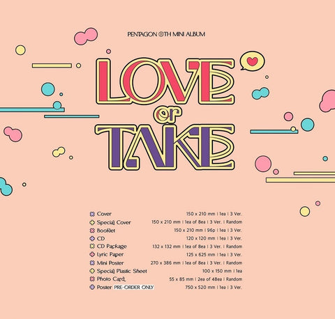 [BACK-ORDER] PENTAGON - LOVE or TAKE (11th Mini Album)