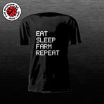Eat Sleep Farm Repeat Gaming Tshirt